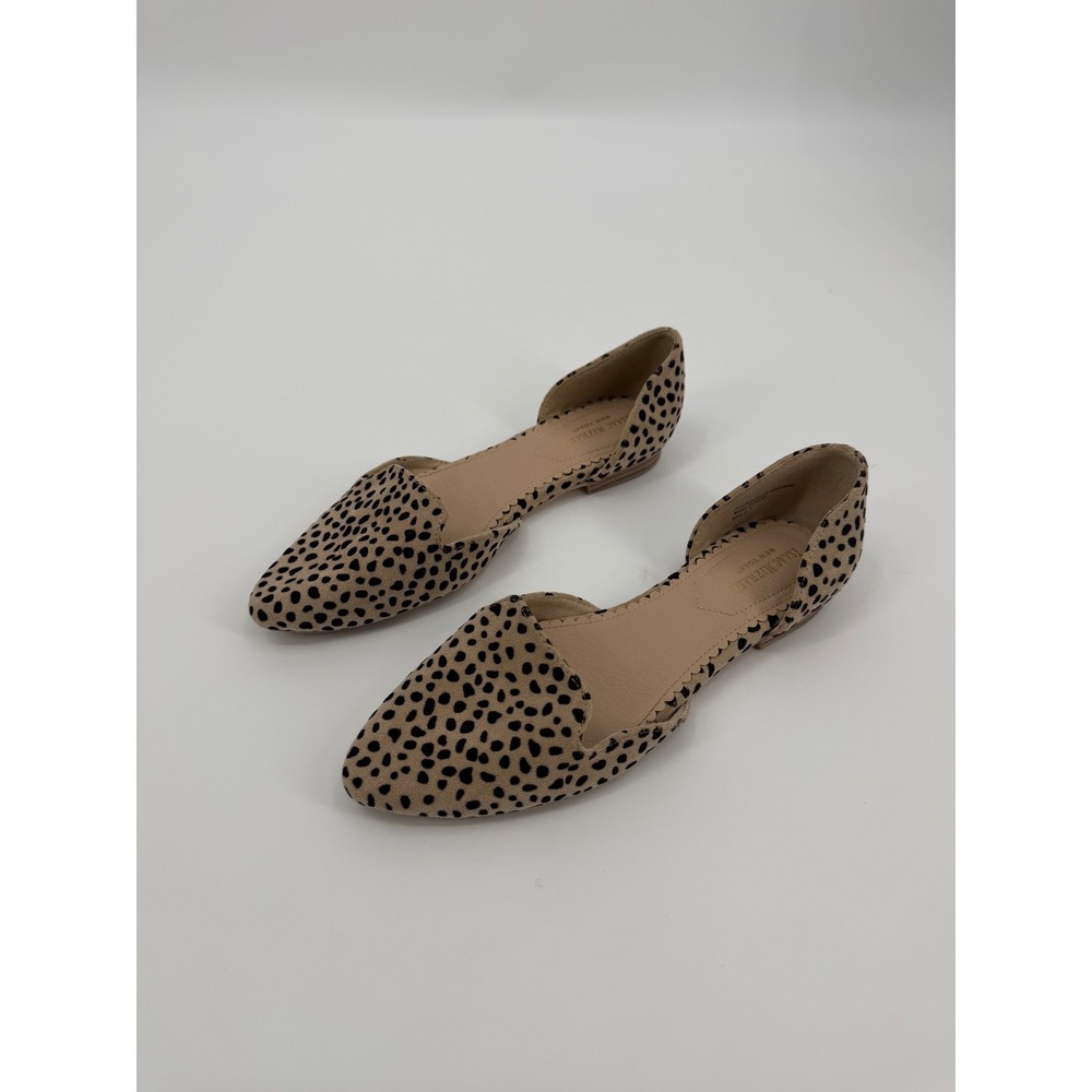 Isaac Mizrahi New York Cheetah Print D'Orsay Pointed Toe Flats TanBlack Size 8.5